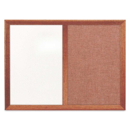 United Visual Products Enclosed Corkboard, 1 Door, 72"x36", 4" Fra, UV3418-BLACK-APRICOT UV3418-BLACK-APRICOT